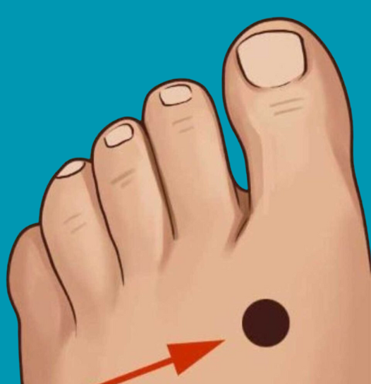 If you press this point on your foot before bed this is what it does to your body e1723425777668