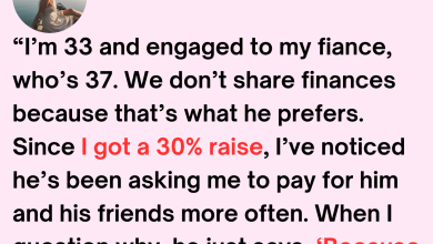 Im 33 and engaged to my fiance whos 37. We dont share finances because thats what he prefers. Since I got a 30 raise Ive noticed hes been asking me to pay for him and his friends more of e1723696973814