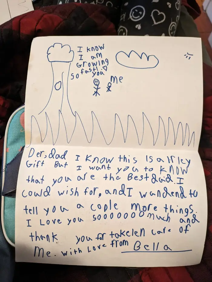 Single Dad Shares Touching Card From Daughter Before She Left To Moms House2