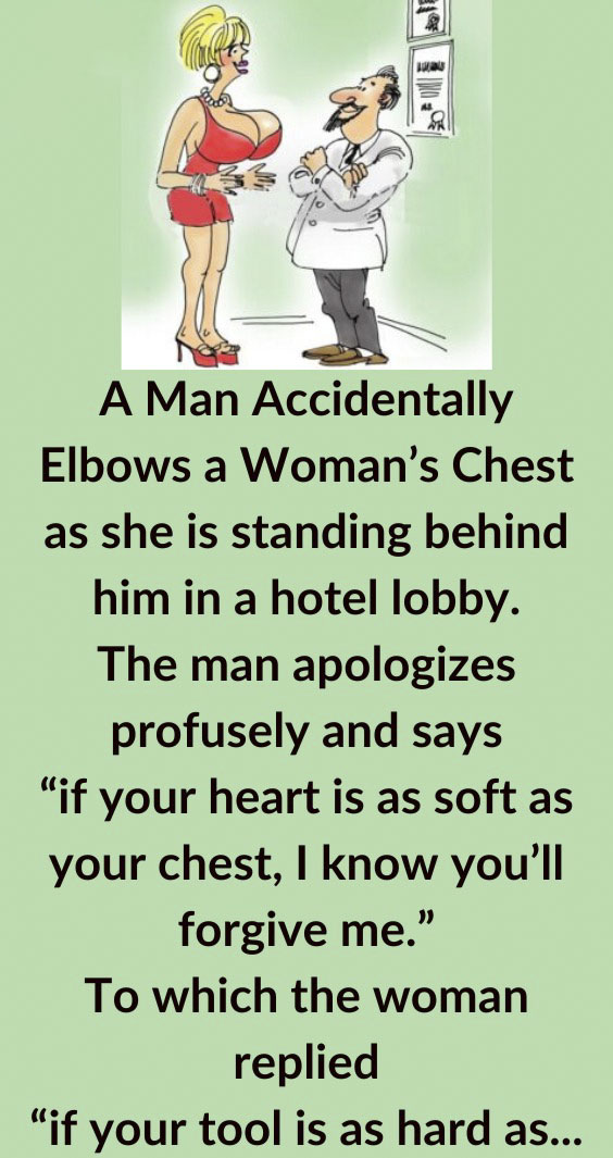 A Man Accidentally Elbows a Woma