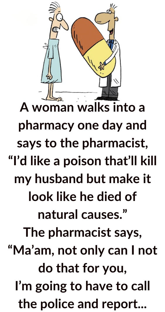 A Woman Walks Into A Pharmacy On