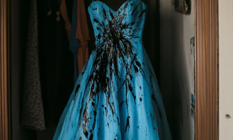 I Opened My Closet on the Morning of Prom to Find My Dress Covered in Black Paint2