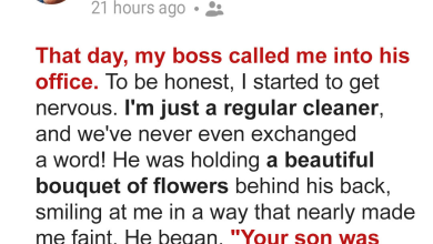 Little Son Goes to Widowed Moms Boss to Ask for a Day Off Next Day Boss Meets Her with Bouquet e1725426037612