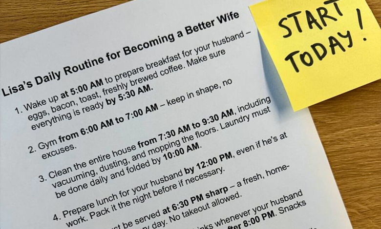 My Husband Created a New Schedule for Me to Become a Better Wife I Taught Him a Good Lesson in Response2 e1725503481782