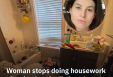 Woman stops doing housework after husband tells her she does nothing