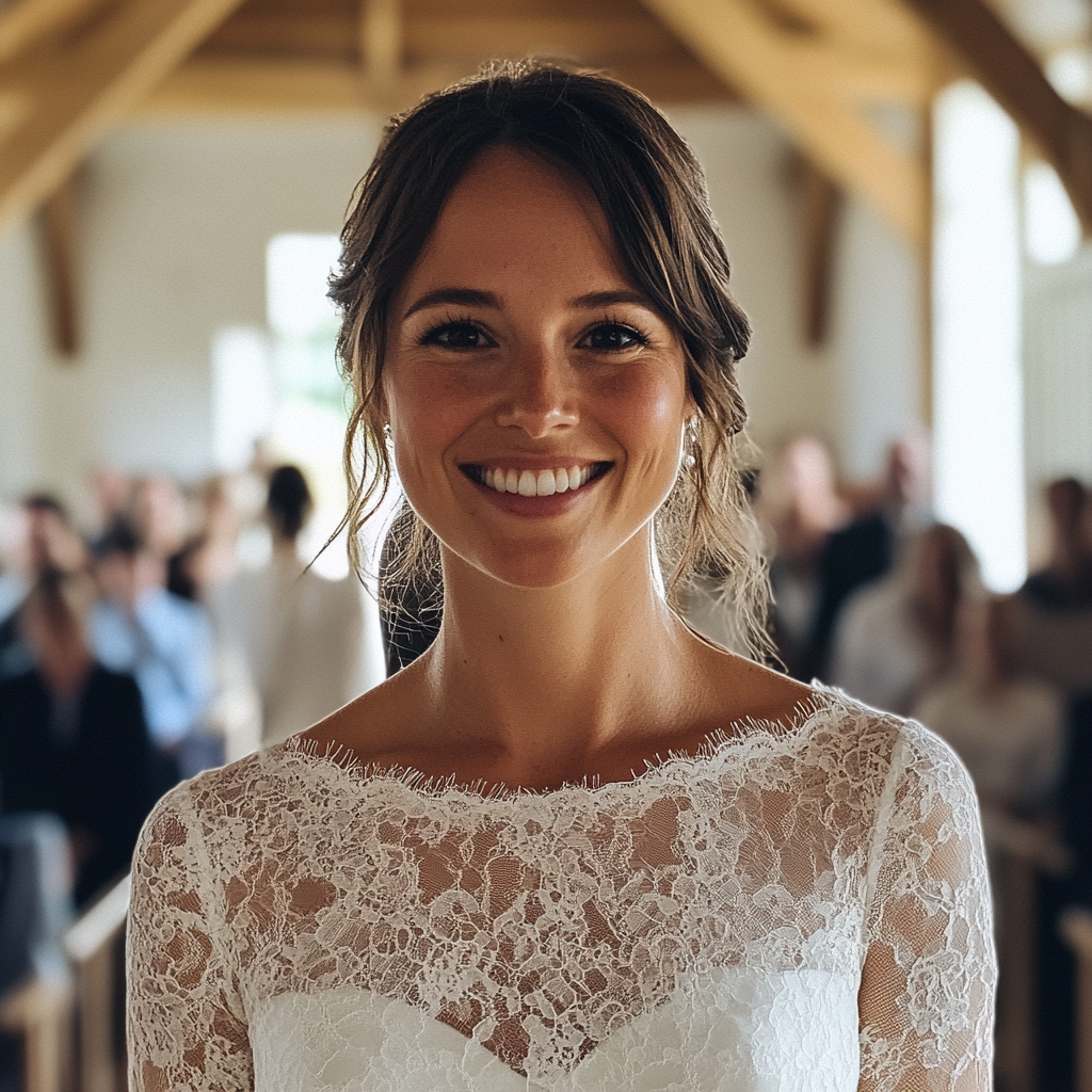 A smiling bride | Source: Midjourney