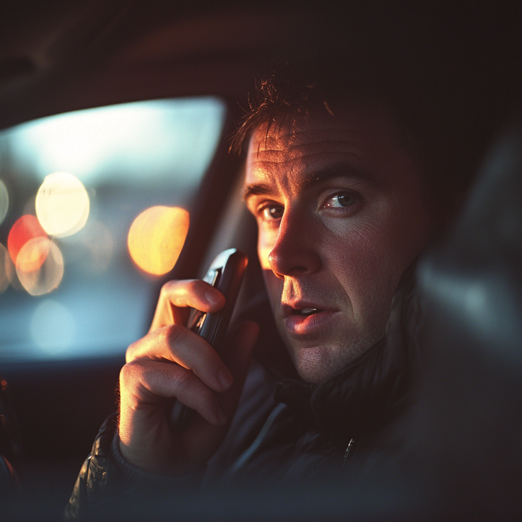 An anxious man on a call | Source: Midjourney