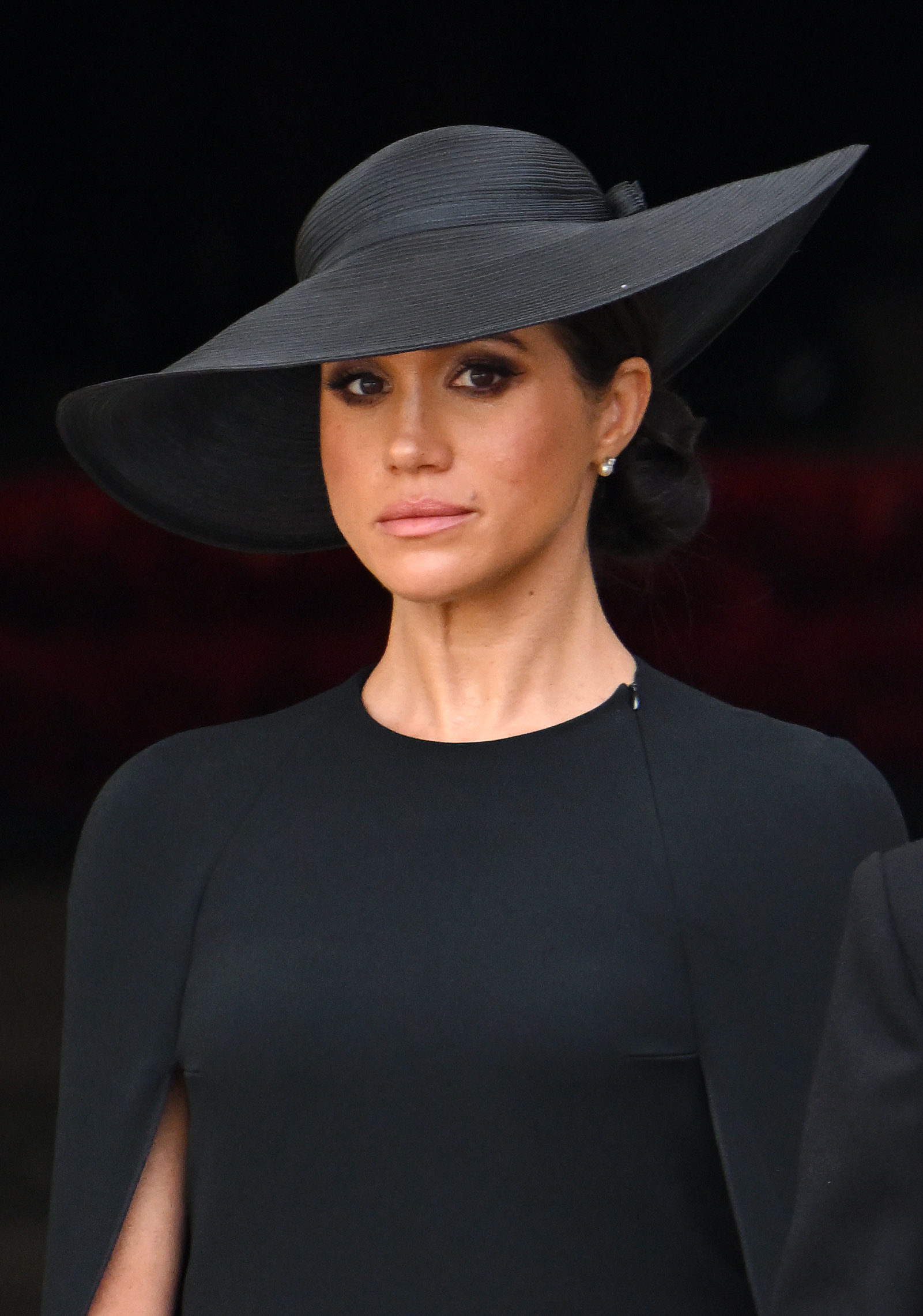 Meghan, Duchess of Sussex during the State Funeral of Queen Elizabeth II at Westminster Abbey in London, England, on September 19, 2022 | Source: Getty Images