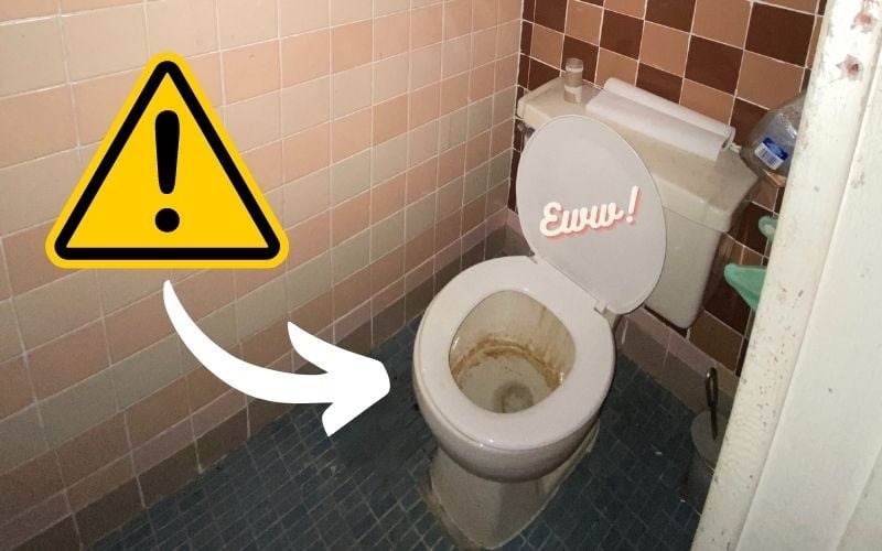 not flushing the toilet for a lo