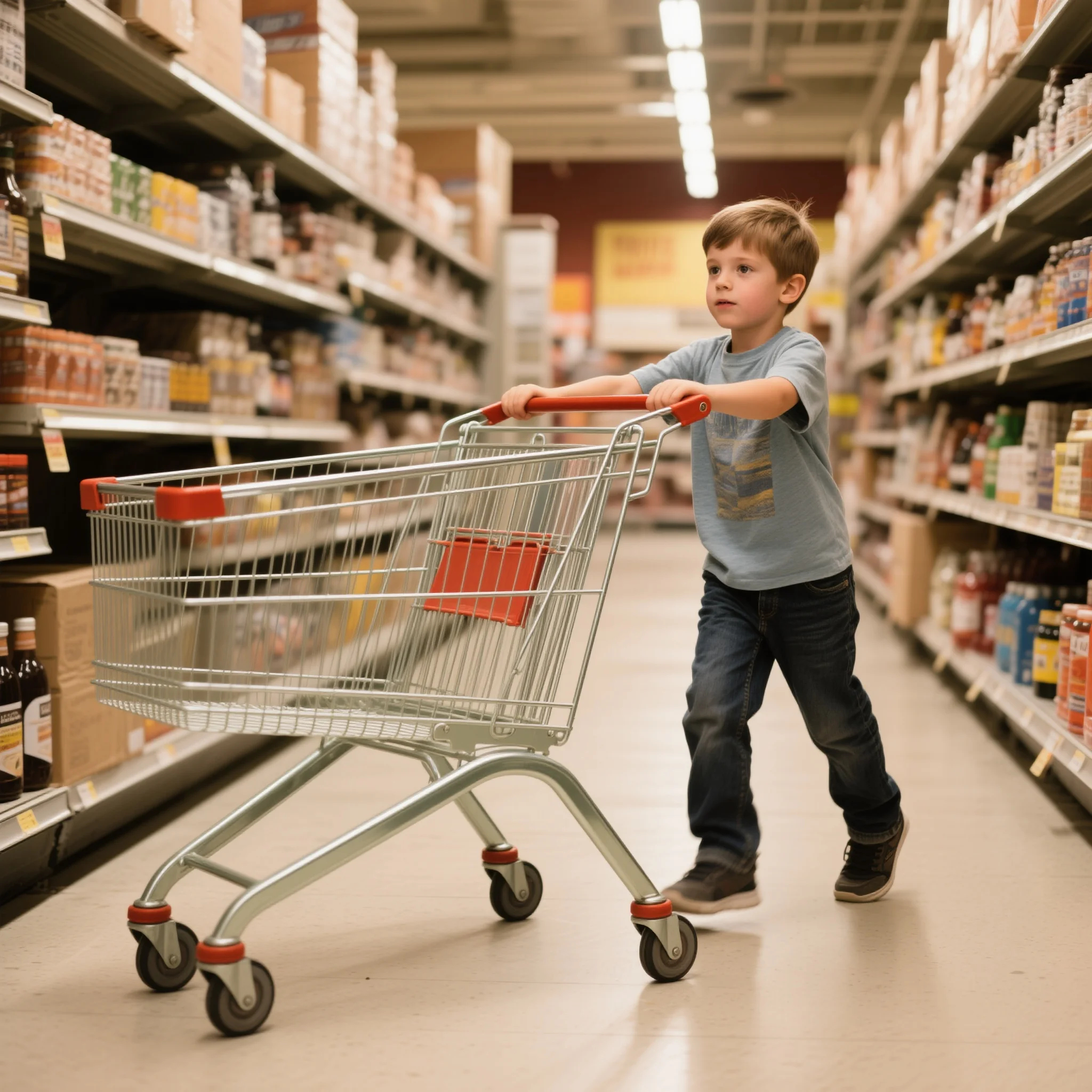 The Little Boy With The Huge Shopping Cart Wouldn't Stop 4 098765