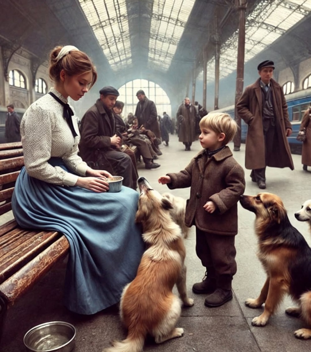 "I want to eat too… Can I have a slice?" — the miserable boy addressed Alena 1 0988