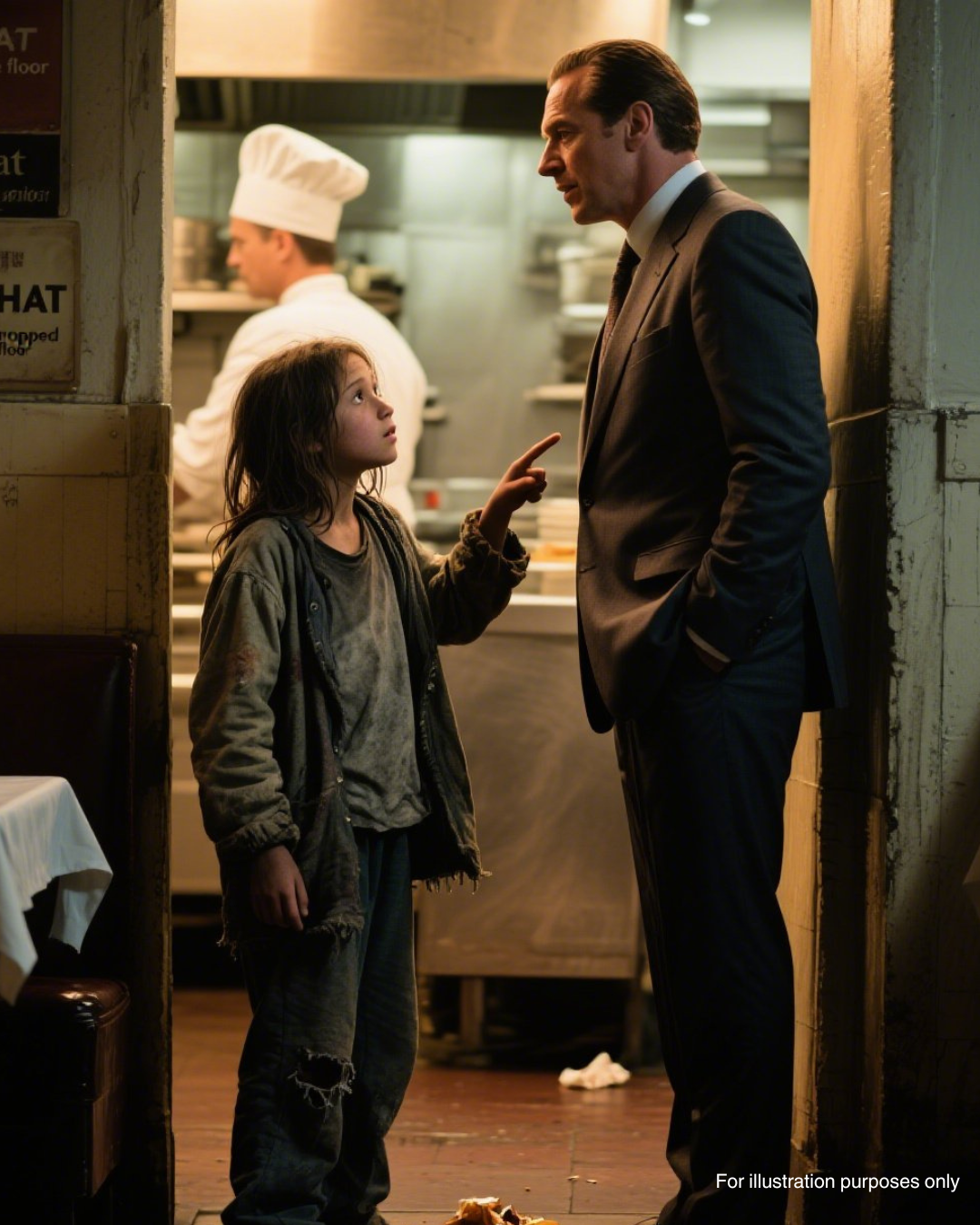 A homeless girl approached a rich man in a restaurant and said, “Don’t eat THAT. I saw what the chef dropped on the floor” 1 2a 40