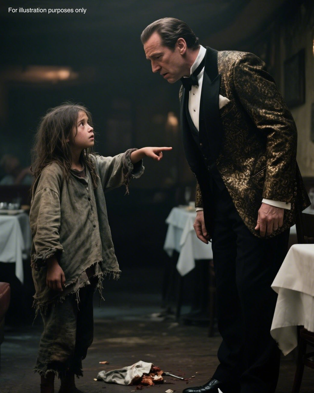 A homeless girl approached a rich man in a restaurant and said, “Don’t eat THAT. I saw what the chef dropped on the floor” 2 2a 41