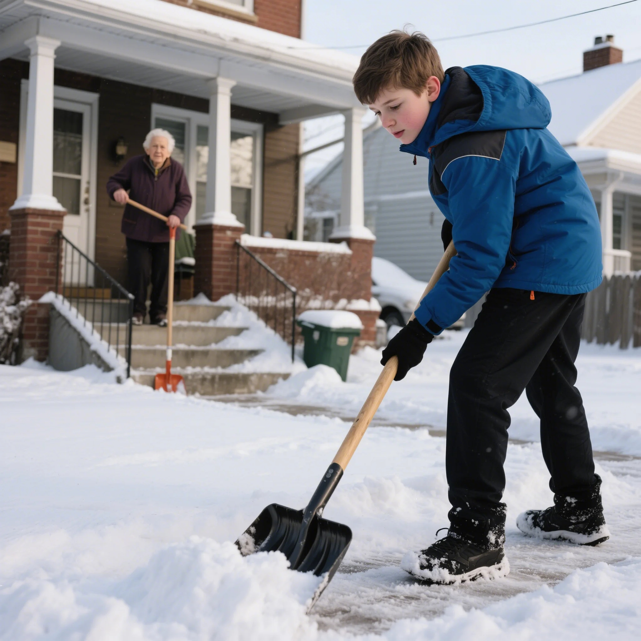 Boy Shovels Snow for Elderly Neighbor – What She Left at His Door Melted His Whole Family’s Hearts 1 444 2