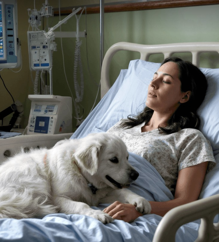 The dog brought her out of the coma 11 5678 1