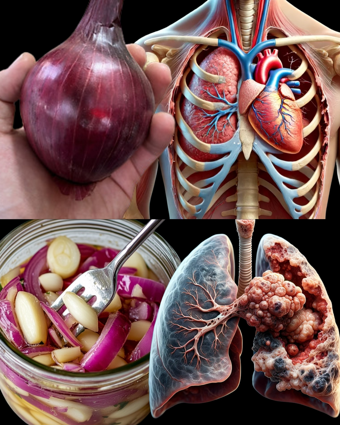 The Ultimate Natural Remedy: Red Onion, Garlic, and Honey for Coughs, Colds, and Lung Health 1 755 2
