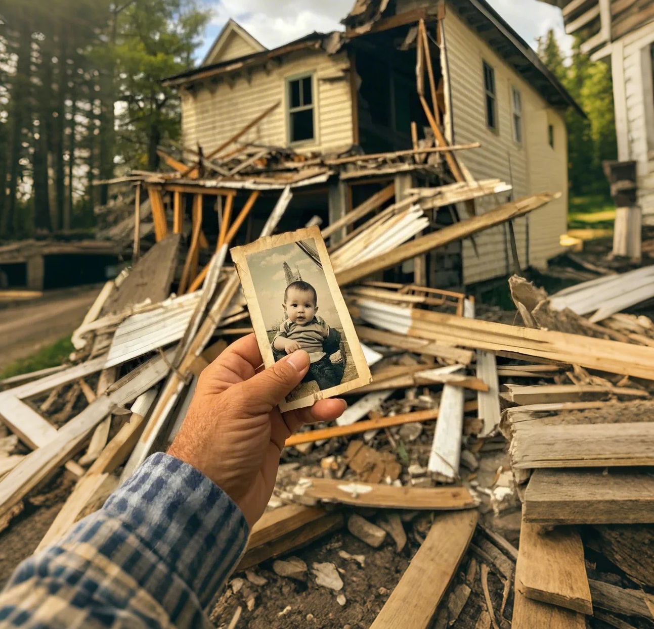 Millionaire tears down an elderly man's house and unexpectedly discovers his childhood photo among the rubble 1 900000