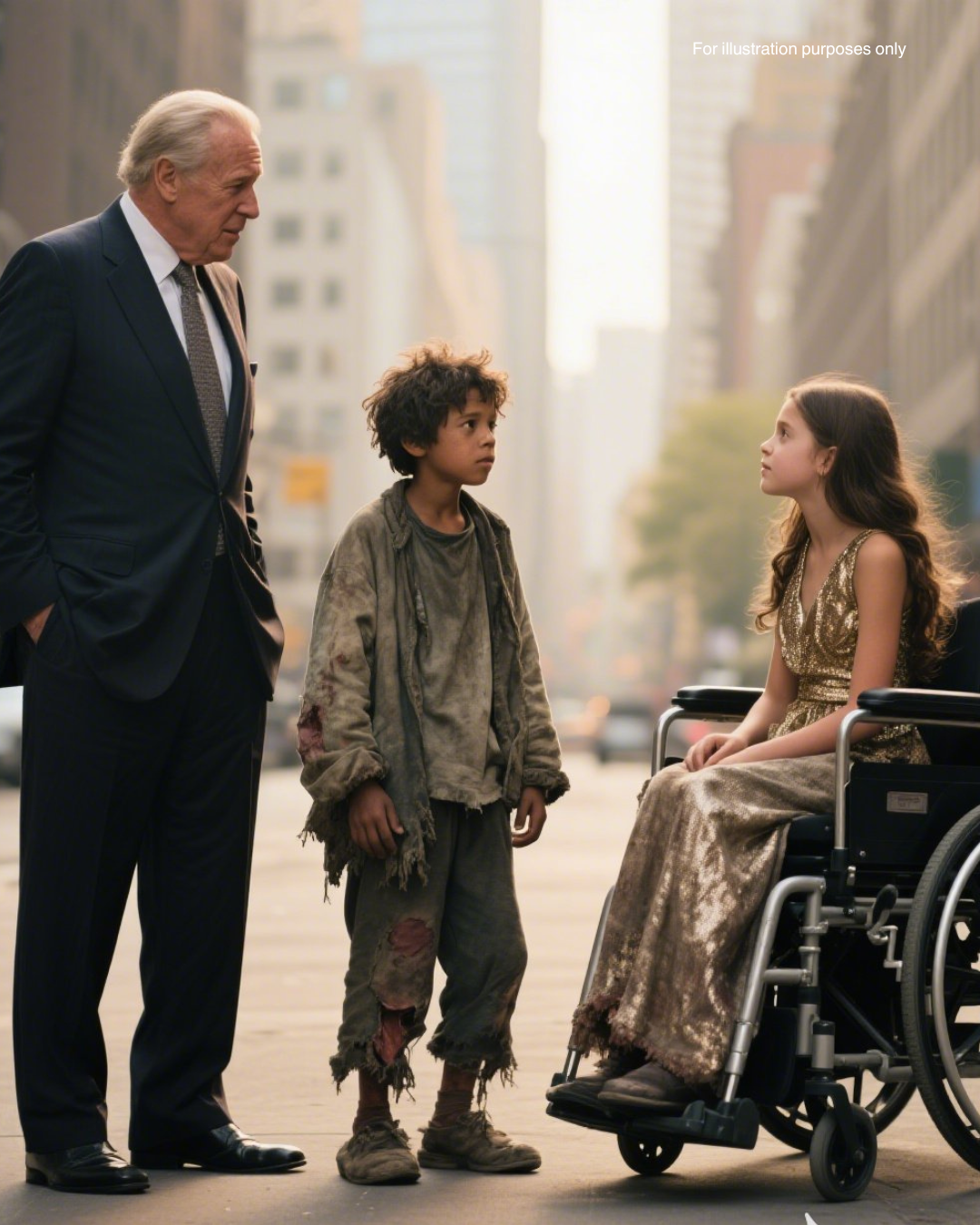 “Sir, I Can Make Your Daughter Walk Again” – Said the Beggar Boy! The Millionaire Turned and FROZE 3 For illustration purposes only