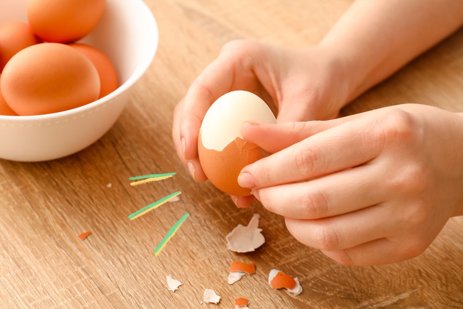 Simply Recipes Peel Eggs Tip LEA