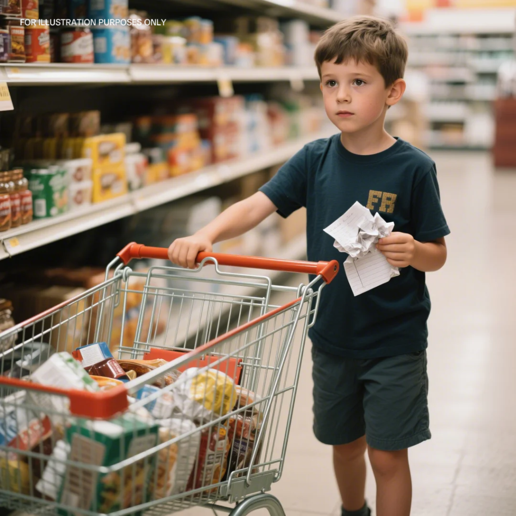 The Little Boy With The Huge Shopping Cart Wouldn't Stop 1 The Little Boy With The Huge Shopping Cart Wouldn