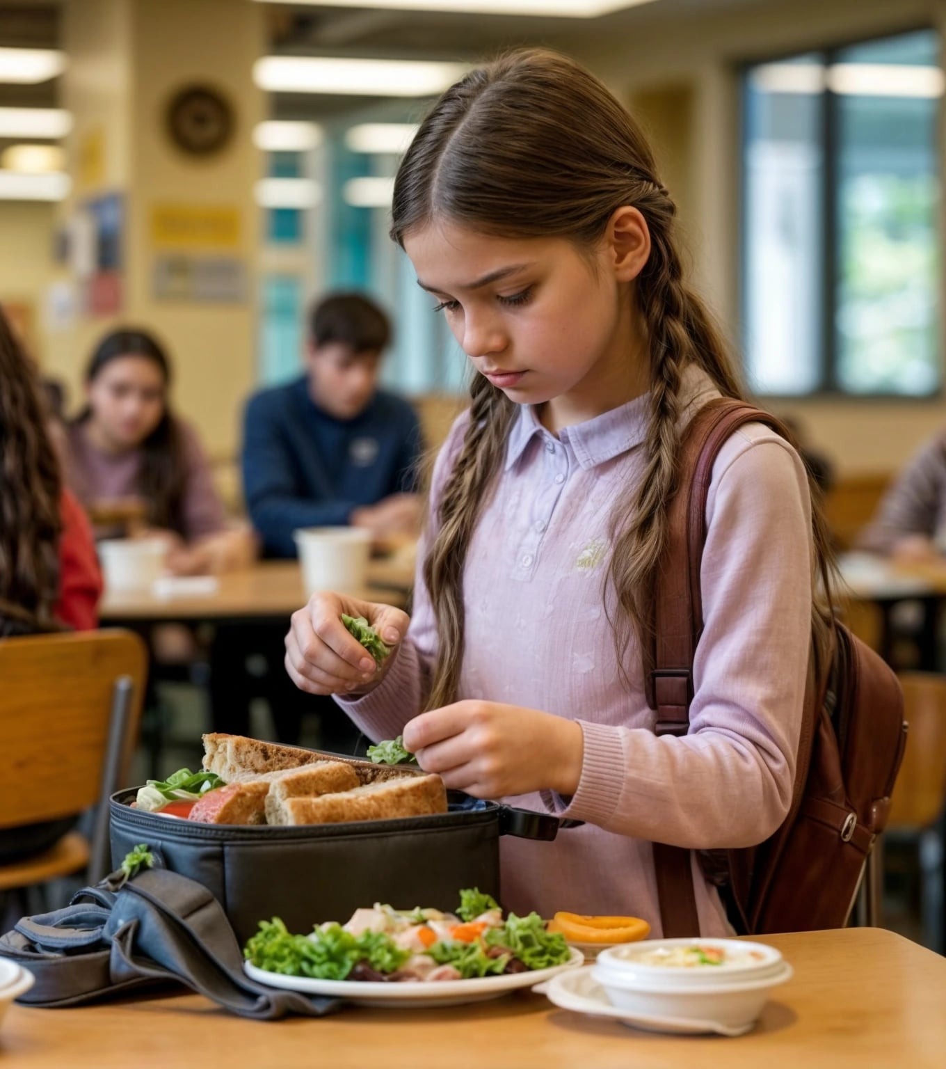 Her classmates teased her about hiding her lunch but her bag was keeping a very different secret 1 download 46